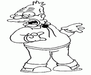 Coloriage Bart avec un sourire mesquin dessin